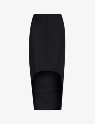 Givenchy Womens Black Giv M31 Front Kick Skirt