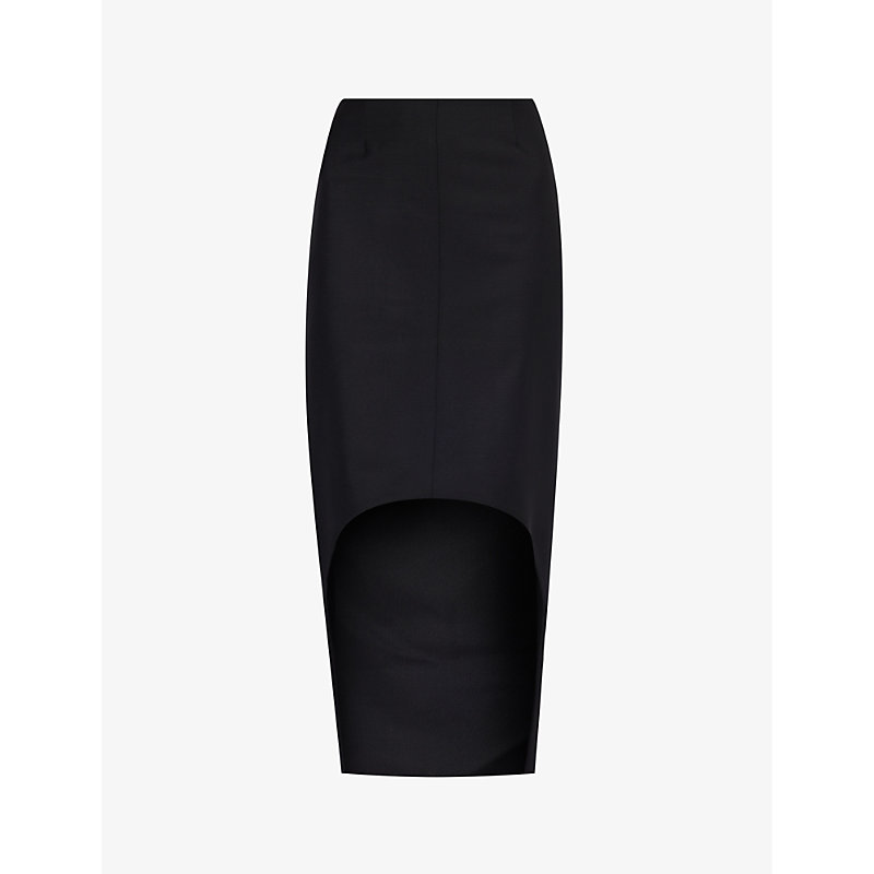 Givenchy Womens Black Giv M31 Front Kick Skirt