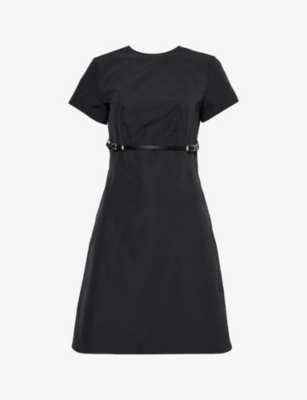 Givenchy Voyou Belted Mini Dress In Black