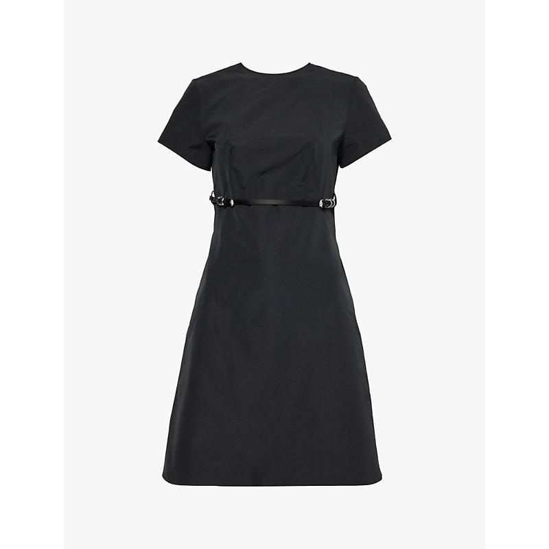 Givenchy Voyou Belted Mini Dress In Black
