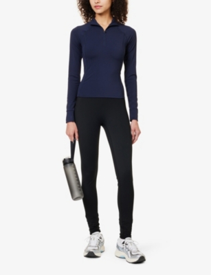 Adanola Womens Navy Ultimate Stretch-recycled Polyamide Top In Navy