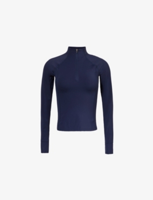Shop Adanola Women's Vy Ultimate Stretch-recycled Polyamide Top In Navy