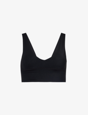 Shop Adanola Ultimate Stretch-recycled Polyamide Bra In Black