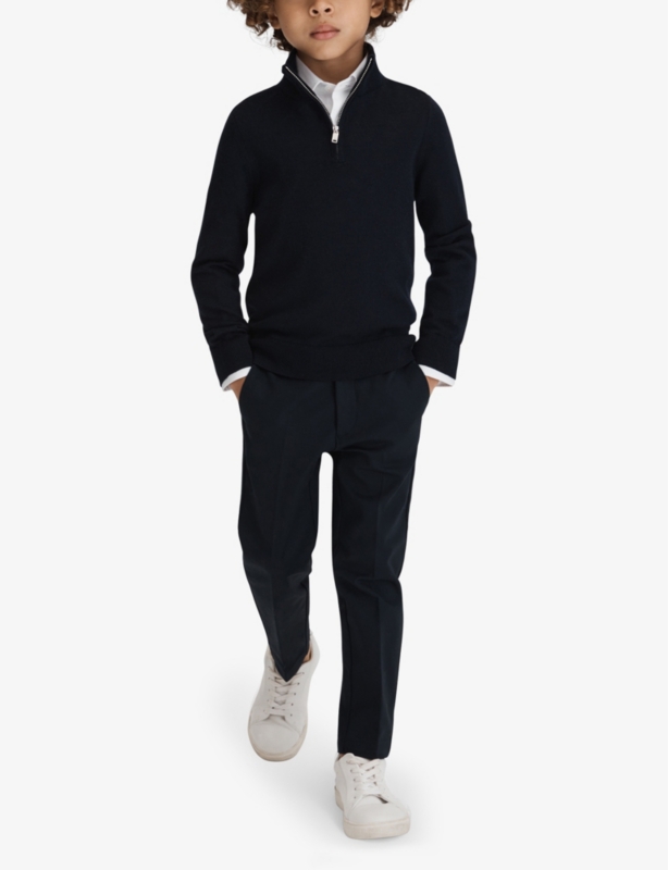 Remote slim-fit cotton shirt 3-14 years