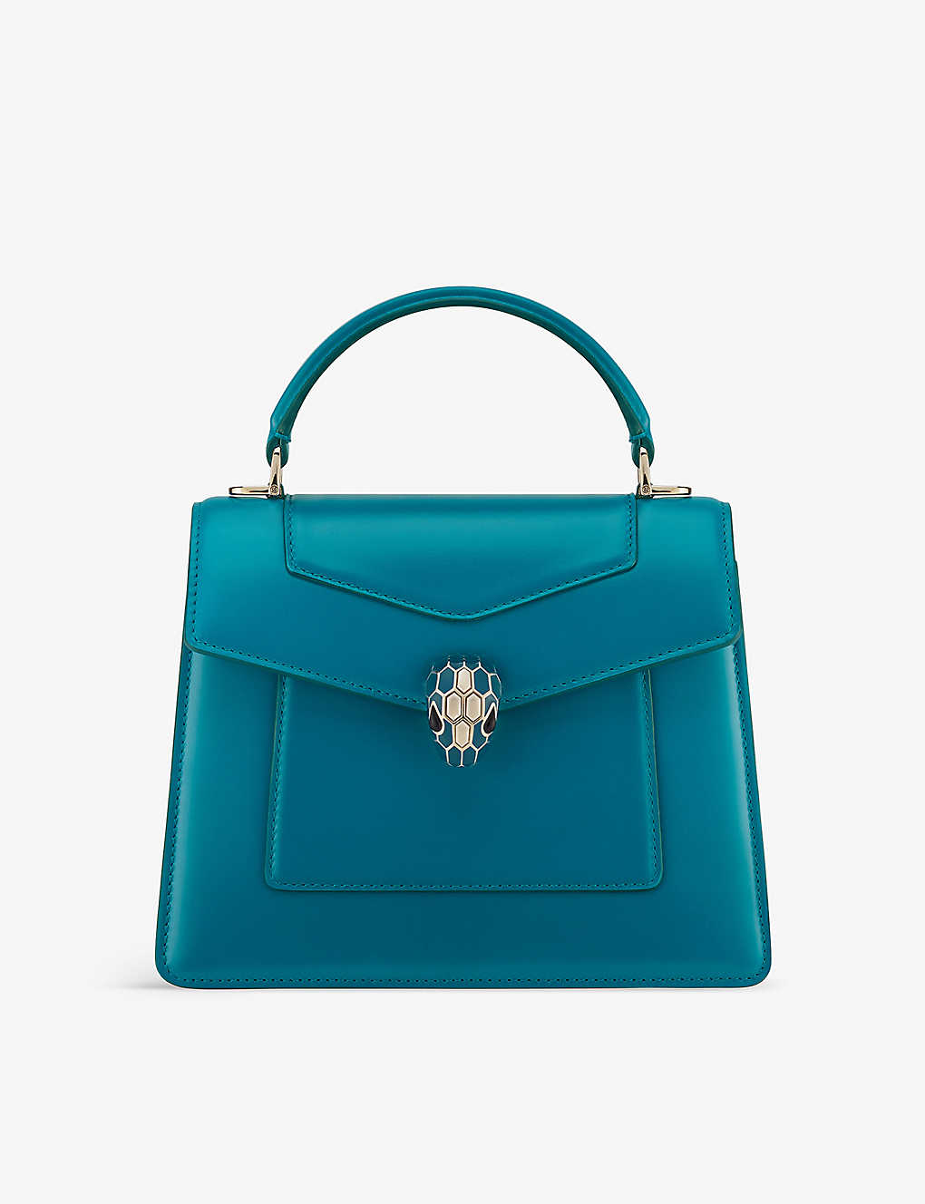 Bvlgari Womens Blue Serpenti Forever Leather Top-handle Bag
