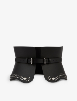THE KOOPLES: Stud-embellished high-rise leather belt