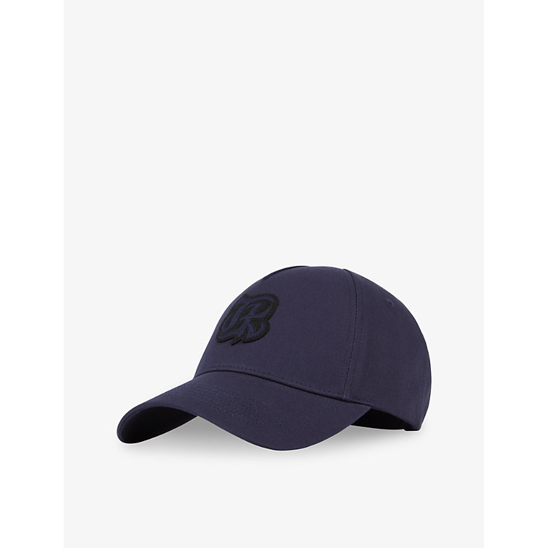 The Kooples Womens Navy Tk Embroidered-patch Cotton Cap