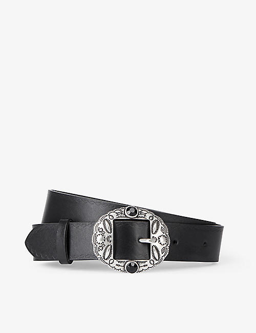 THE KOOPLES: Jewel-embellished leather belt