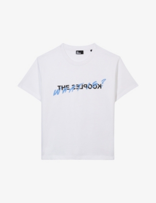 Shop The Kooples Women's White What Is? And Logo-print Cotton T-shirt
