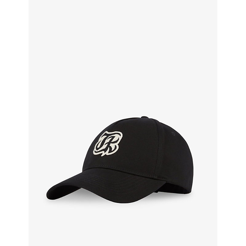 The Kooples Womens Black Tk Embroidered-patch Cotton Cap