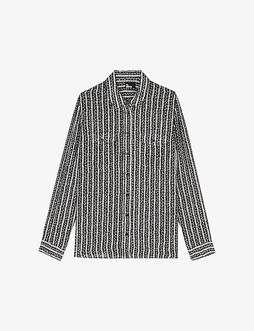 THE KOOPLES: Graphic-pattern regular-fit woven shirt