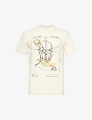 Kidsuper Mens Cream Idea Graphic-print Cotton-jersey T-shirt