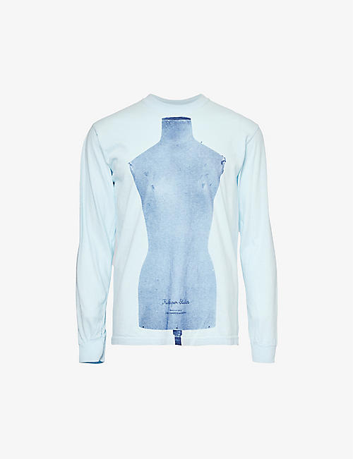 KIDSUPER: Dress Form long-sleeved cotton-jersey T-shirt