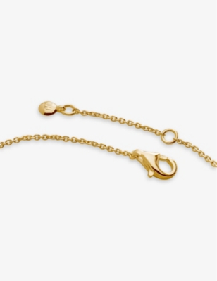 MONICA VINADER: Heart 18ct Yellow Gold-Plated Vermeil Sterling-Silver And 1.41ct Lab-Grown Diamond Bracelet