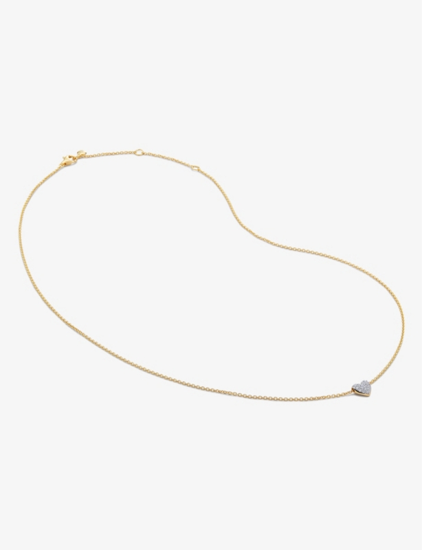 Heart 18ct Yellow Gold-Plated Vermeil Sterling-Silver And 2.4ct Lab-Grown Diamond Pendant Necklace