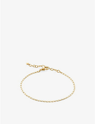 MONICA VINADER: Open Link 18ct yellow gold-plated vermeil sterling-silver chain bracelet