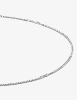 Shop Monica Vinader Women's Sterling Silver Curb Twist Sterling-silver Choker Chain Necklace