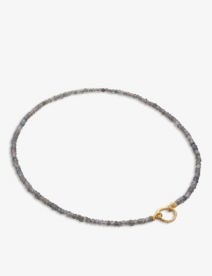 Monica Vinader Womens Yellow Gold Capture Bead-embellished 18ct Yellow Gold-plated Vermeil Recycled  In Yellow Gold