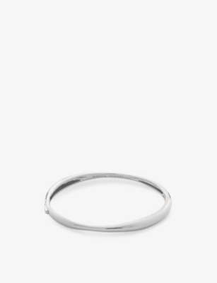 Shop Monica Vinader Womens Sterling Silver Nura Reef Irregular-shape Sterling-silver Bangle