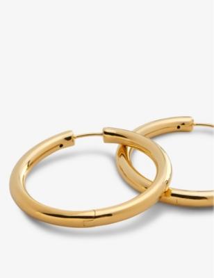 Monica Vinader Womens Yellow Gold Essential Click Large 18ct Gold-plated Vermeil Sterling-silver Hoo In Yellow Gold