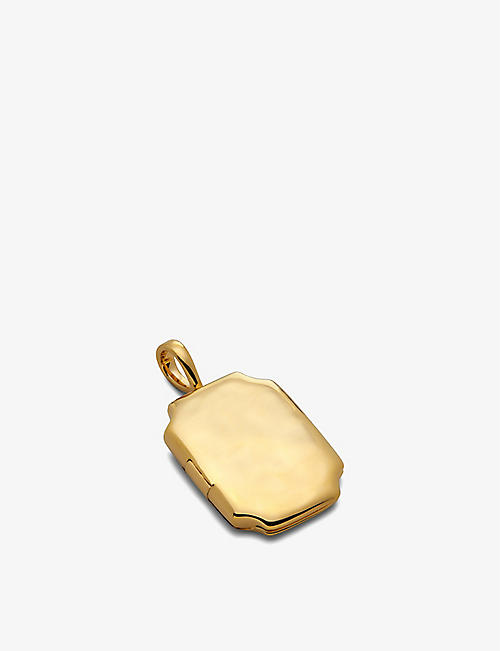 MONICA VINADER: Signature 18ct yellow gold-plated vermeil sterling-silver locket