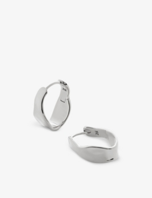 MONICA VINADER: Wave Medium sterling-silver hoop earrings