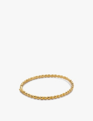 Monica Vinader Womens Yellow Gold Nura Teardrop 18ct Yellow Gold-plated Vermeil Sterling-silver Bang In Yellow Gold