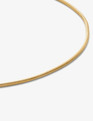 Monica Vinader Womens Yellow Gold Thin Snake 18ct Yellow Gold-plated Vermeil Sterling-silver Necklac In Yellow Gold