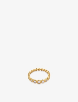 MONICA VINADER: Lab Grown 18ct yellow gold-plated vermeil sterling-silver and 0.057ct diamond eternity ring