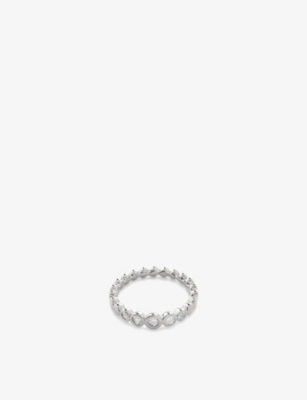 MONICA VINADER: Lab Grown sterling-silver and 0.057ct diamond eternity ring