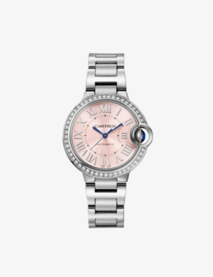 CARTIER: CRW4BB0037 Ballon Bleu de Cartier steel and 0.57ct diamond mechanical watch
