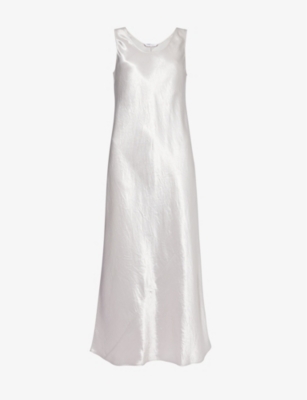 MAX MARA: Talete sleeveless satin midi dress