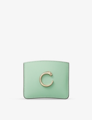 Cartier Panthère De  Leather Card Holder In Green