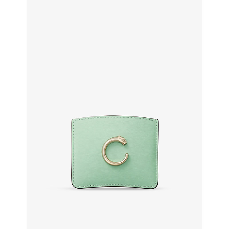 Cartier Trouserhère De  Leather Card Holder In Green