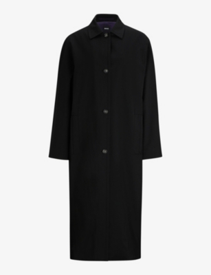 BOSS: BOSS x Naomi Campbell relaxed-fit wool coat