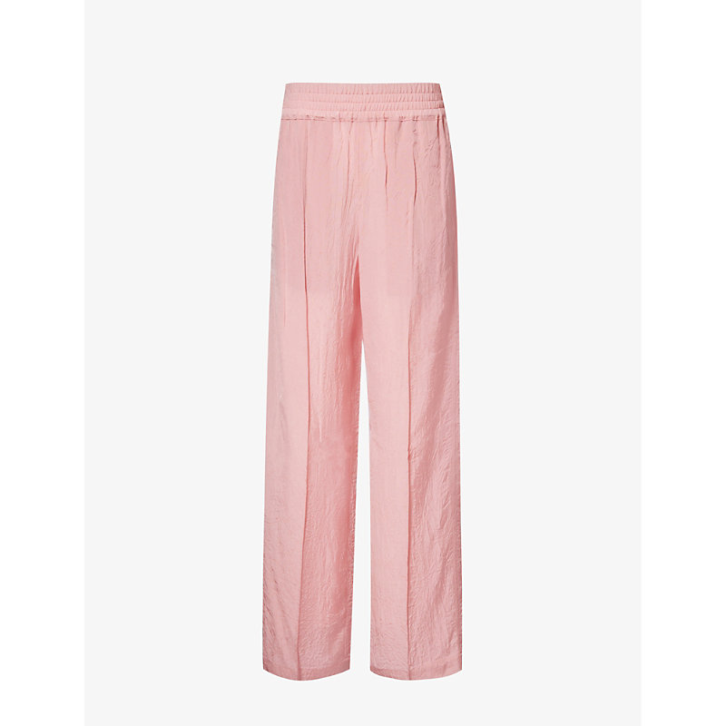 Victoria Beckham Womens Orchid Straight-leg Mid-rise Woven Trousers
