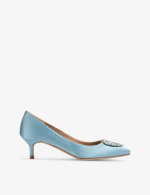 LK BENNETT: Ella heart-crystal satin courts