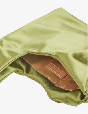 Shop Lk Bennett Women's Gre-green Taylor Loop-through Satin Handbag