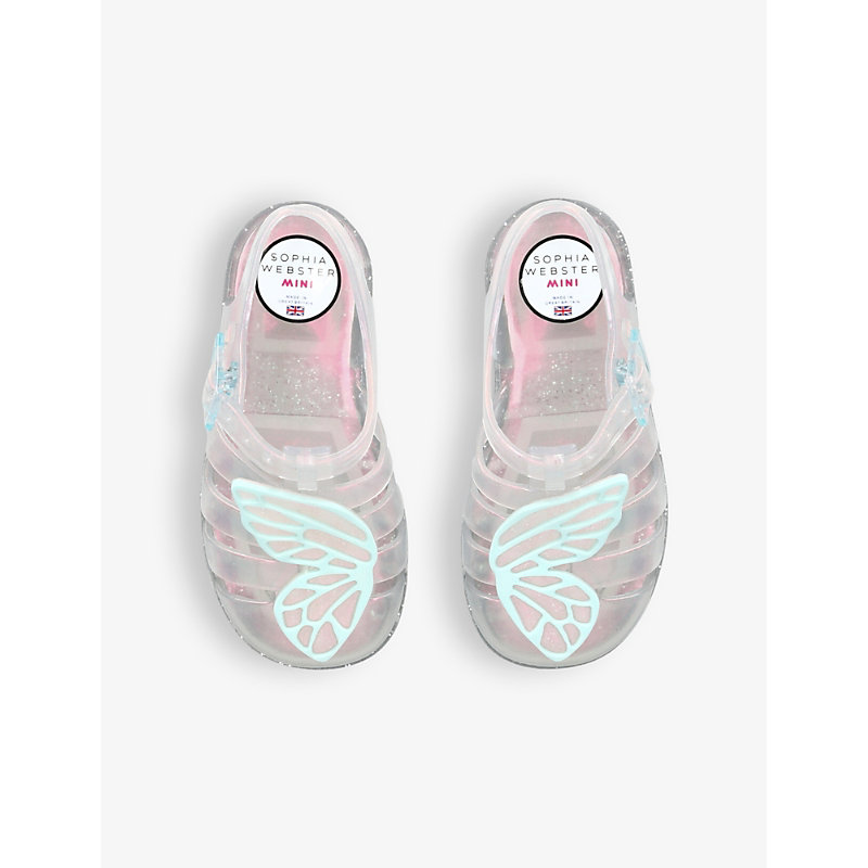 Shop Sophia Webster Kids' Butterfly-embellished Pvc Sandals In Other