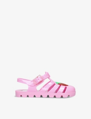 SOPHIA WEBSTER: Kids' strawberry-embellished PVC sandals