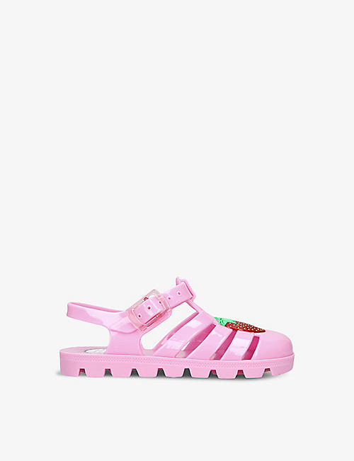 SOPHIA WEBSTER: Kids' strawberry-embellished PVC sandals