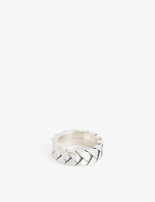 SERGE DENIMES: Woven 925 sterling-silver ring