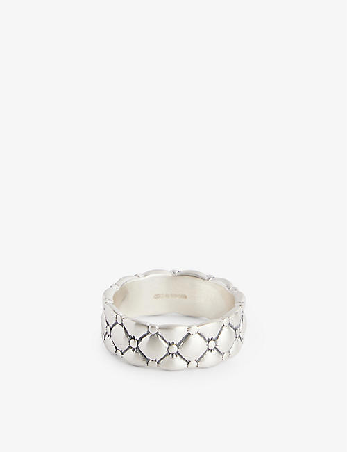 SERGE DENIMES: Quilt sterling-silver ring