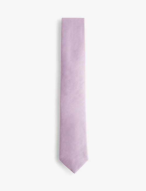 TED BAKER: Textured-weave silk and linen tie