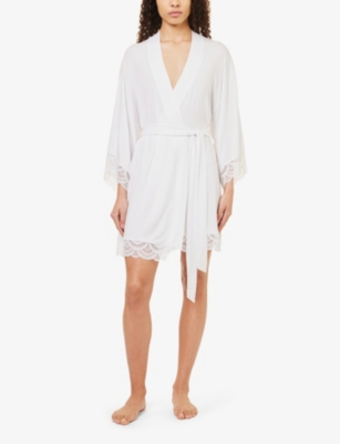 Mariana tie-waist stretch-jersey robe
