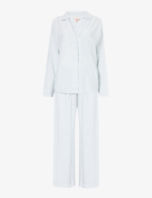 EBERJEY: Nautico striped cotton-blend pyjama set