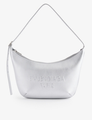 BALENCIAGA: Mary-Kate logo-embossed leather shoulder bag