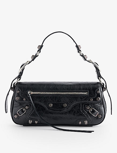 BALENCIAGA: Le Cagole small stud-embellished leather shoulder bag