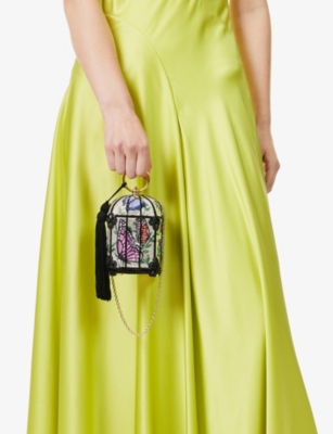 Shop Judith Leiber Couture Women's Champagne Rhine Multi Habitat Metamorphosis Brass Clutch Bag
