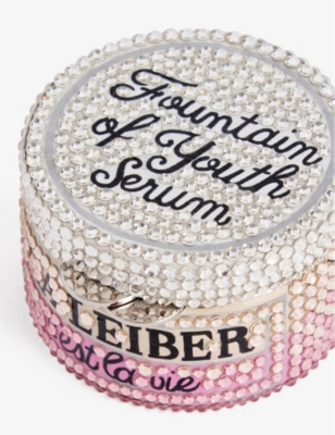 Shop Judith Leiber Couture Women's Silver Light Rose Miniature La Leiber Crystal-embellished Brass Clutch